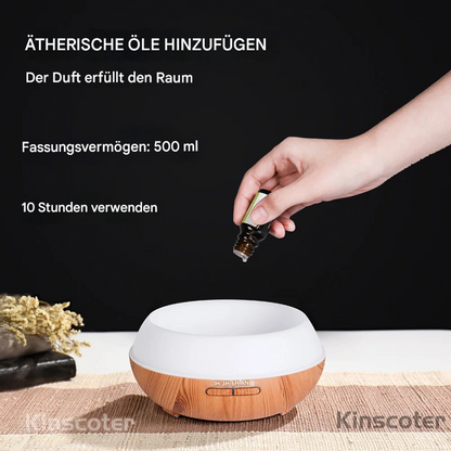 Hochwertiger 500ml Aromatherapie-Diffuser mit Holzmaserung