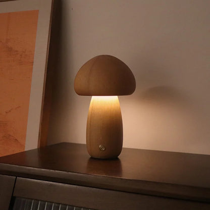 Mushroom LED Nachttischlampe – Dimmbar & Wiederaufladbar