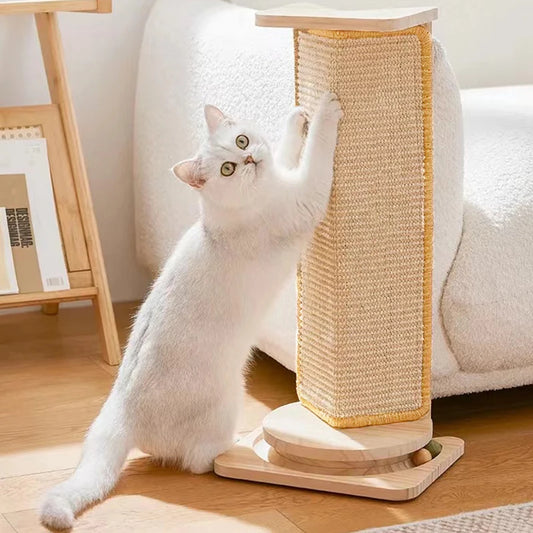 Natürliche Sisal-Kratzmatte für Katzen – Horizontaler Kratzpad für den Boden, schützt Sofa und Teppiche