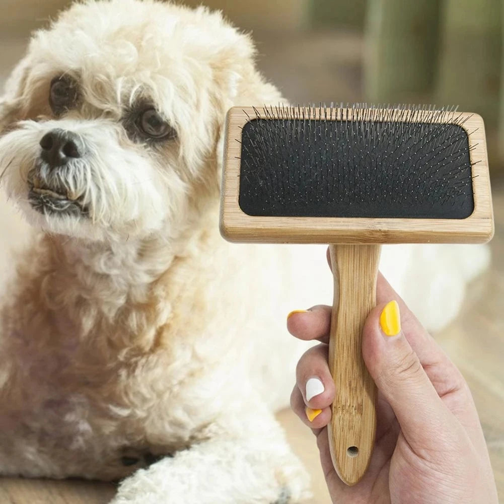 Hund- und Katzenkämme mit Bambusgriff